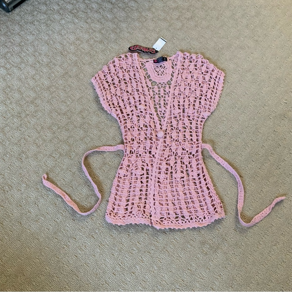 Say What? Pink Crochet Vest